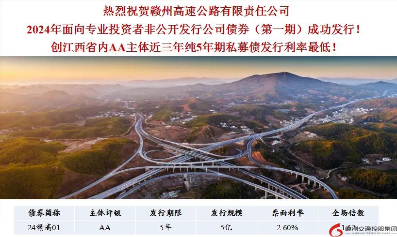 喜報(bào)！贛州交控集團(tuán)接連在資本市場(chǎng)發(fā)行債券成功！